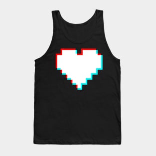 8 Bit Heart Glitch Tank Top